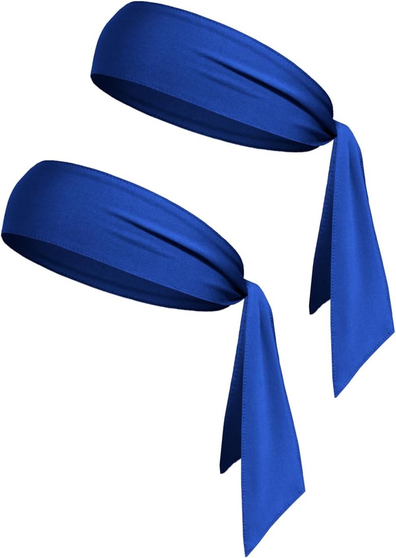 Supeniu Tie Sweatband Headband, Sports Head Ties for Men, Women, Kids, Ninja, Karate, Tennis, Pirate Band Bandana, Athletic Hairband for Basketball, Softball, Running, Workout, Yoga, Volleyball - Image 1